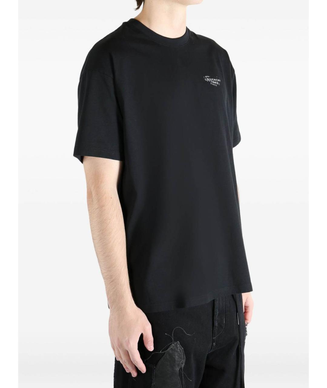 GIVENCHY Черная хлопковая футболка, фото 4