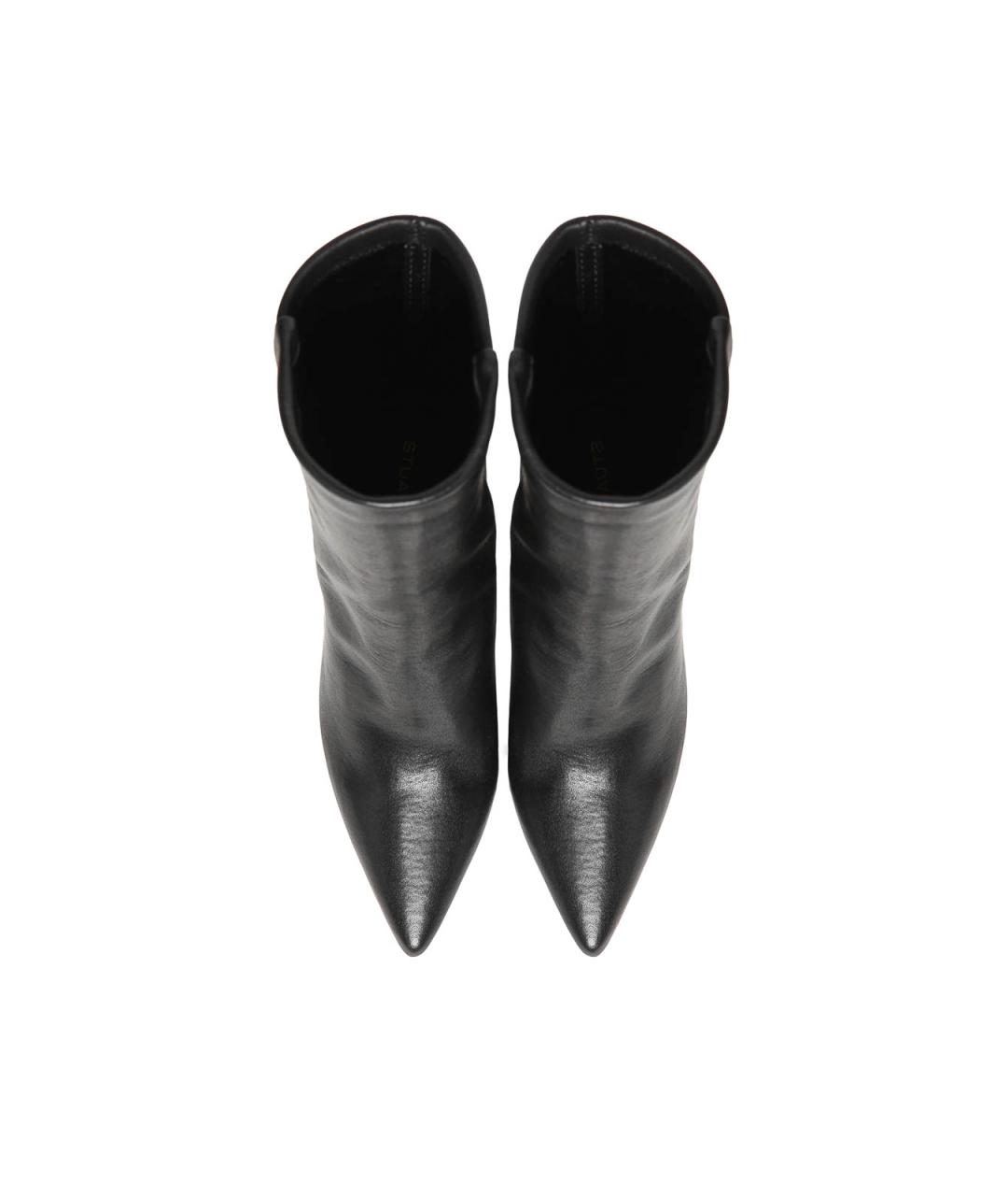 STUART WEITZMAN Черные кожаные ботильоны, фото 4