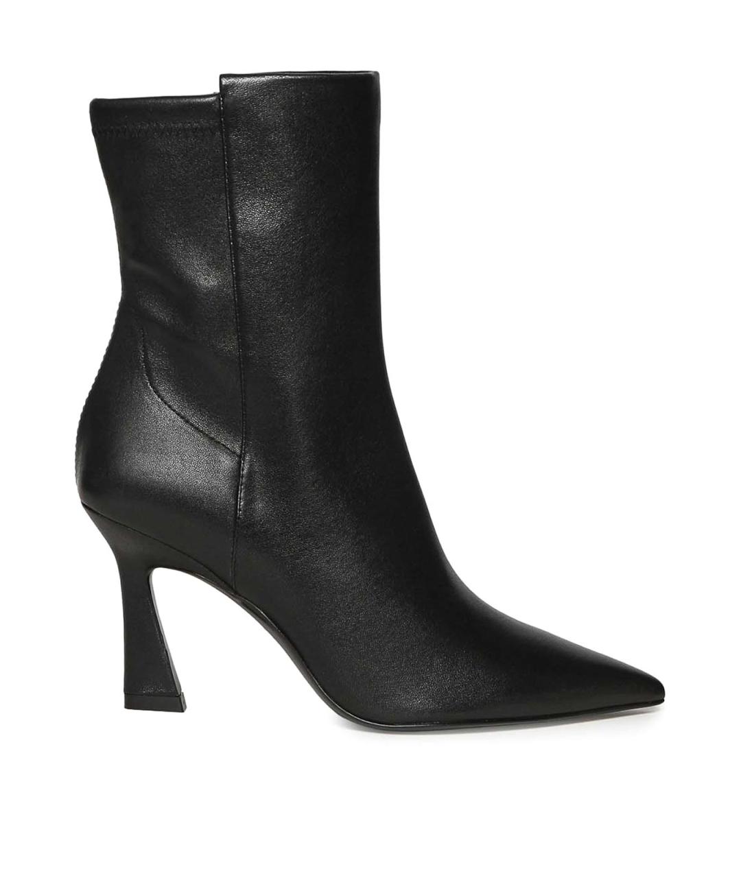 STUART WEITZMAN Черные кожаные ботильоны, фото 1