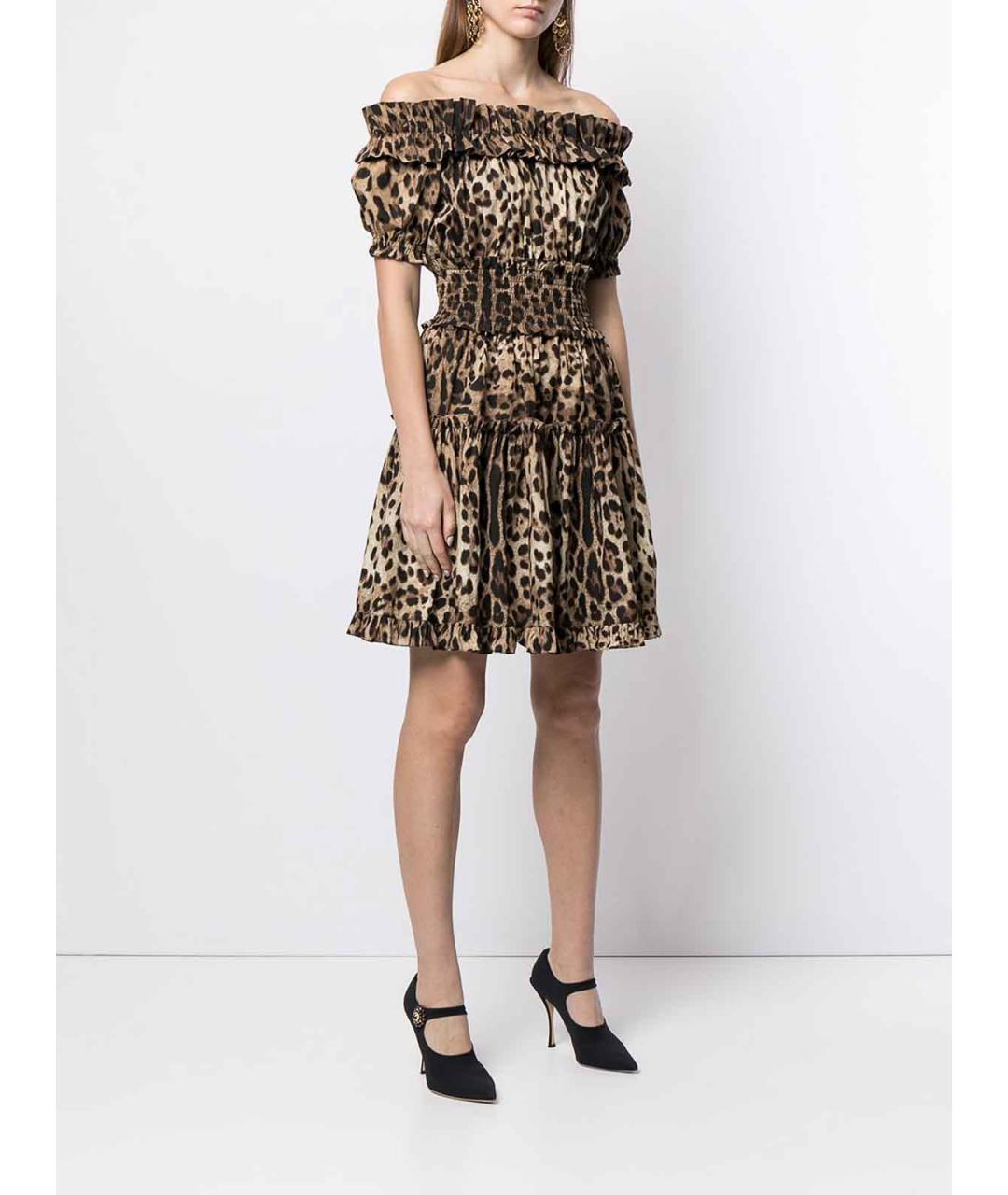 DOLCE&GABBANA Мульти хлопковое повседневное платье, фото 3