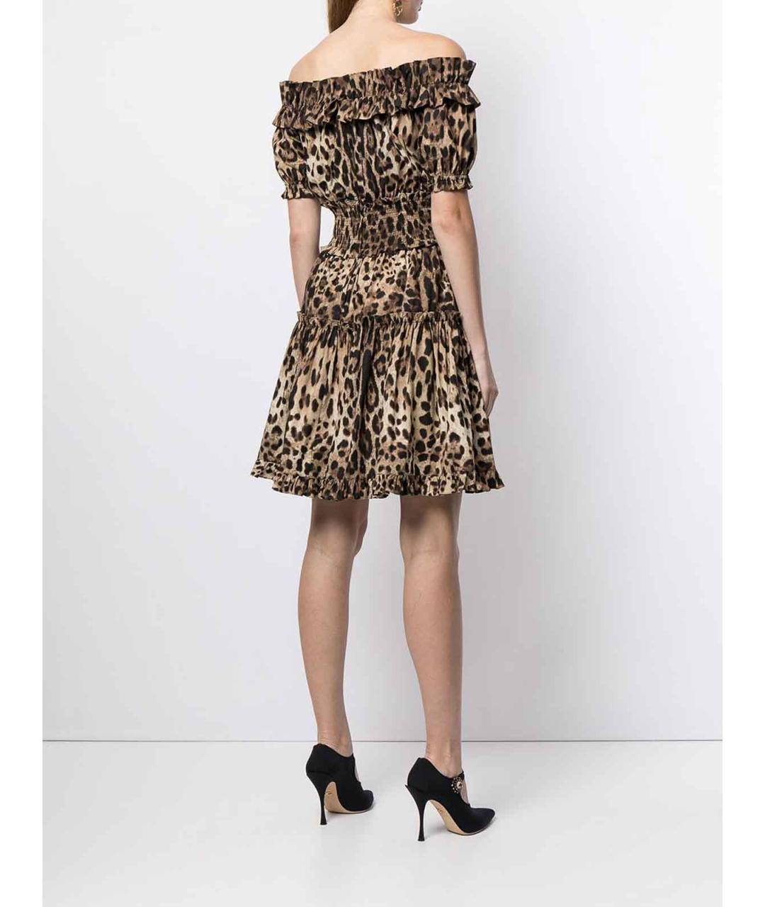 DOLCE&GABBANA Мульти хлопковое повседневное платье, фото 4