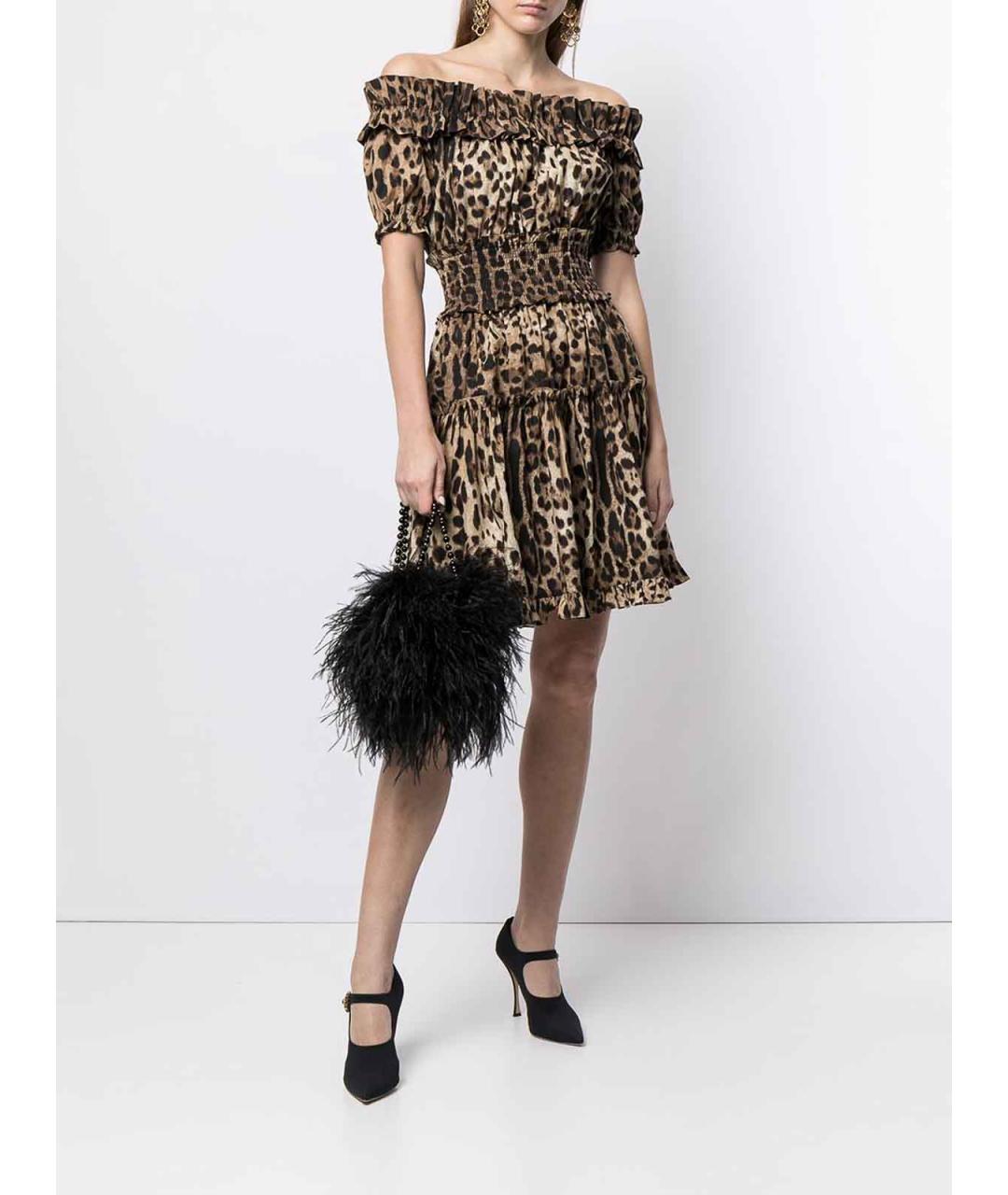 DOLCE&GABBANA Мульти хлопковое повседневное платье, фото 2