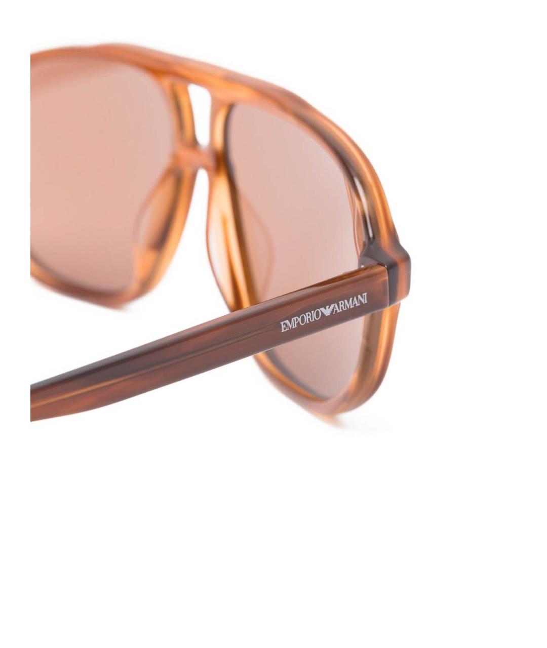 EMPORIO ARMANI Бежевые пластиковые солнцезащитные очки, фото 2