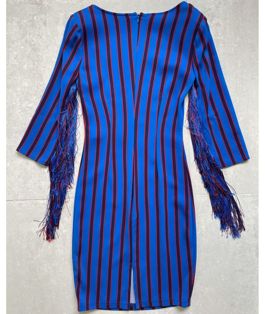 ELISABETTA FRANCHI Синее полиэстеровое повседневное платье, фото 2