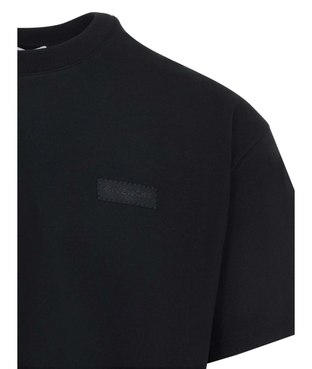 GIVENCHY Черная хлопковая футболка, фото 2