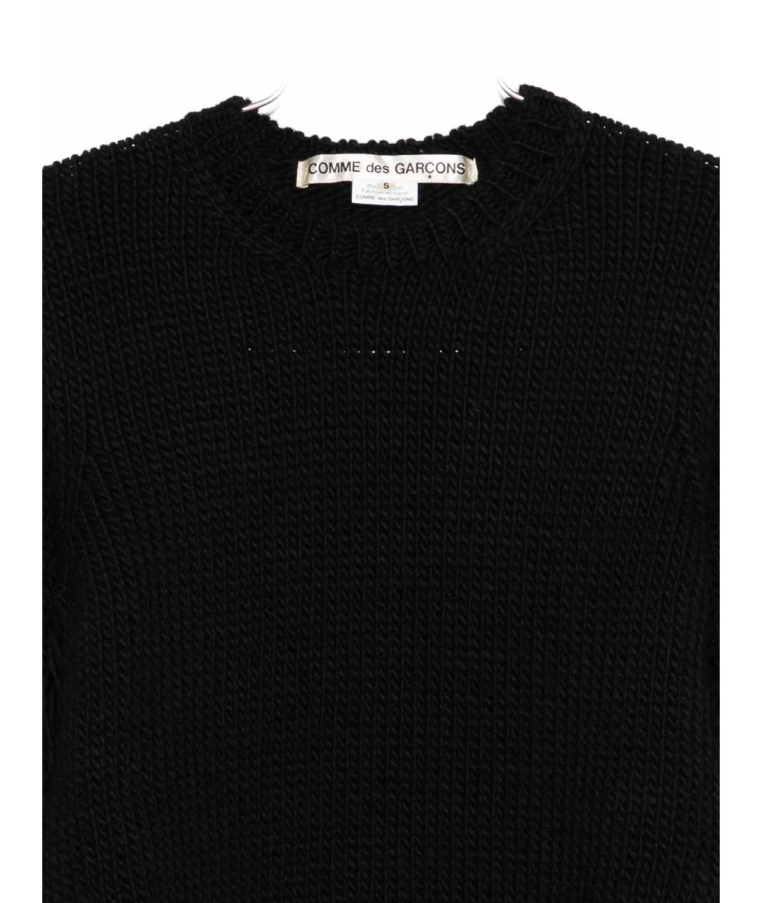 COMME DES GARÇONS Черная шерстяная майка, фото 2