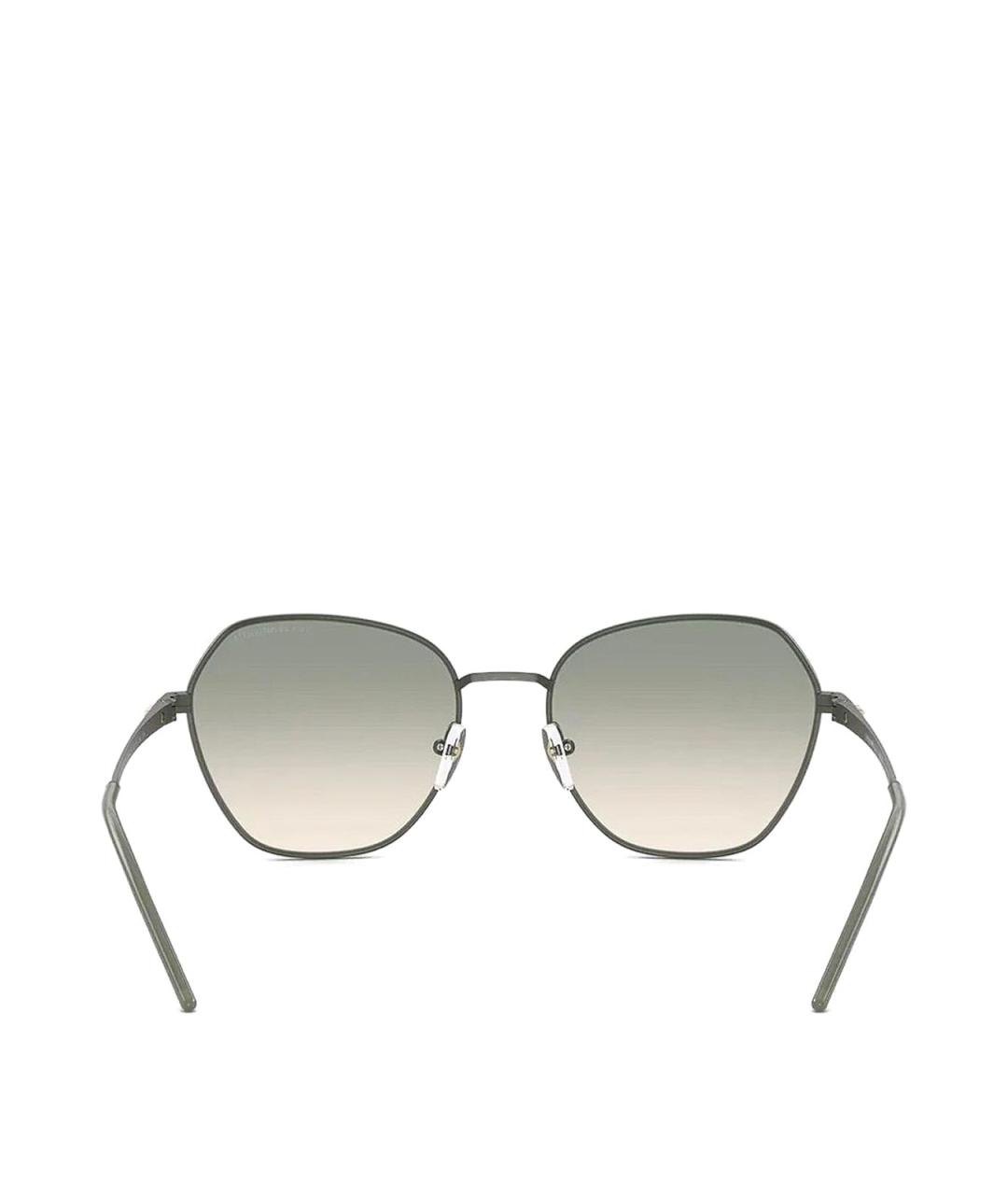 EMPORIO ARMANI Серые металлические солнцезащитные очки, фото 2