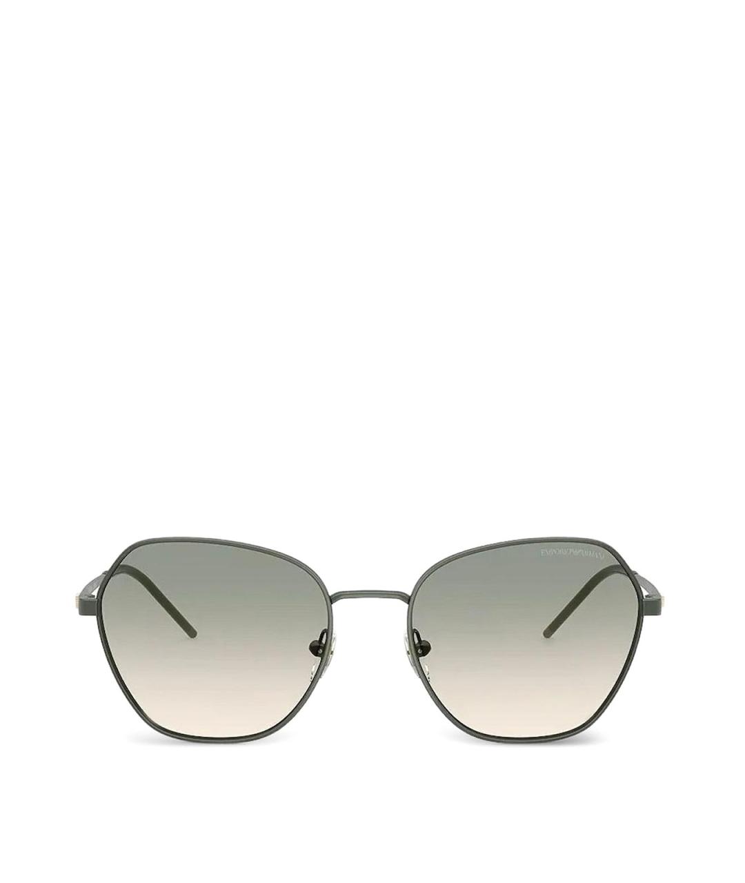 EMPORIO ARMANI Серые металлические солнцезащитные очки, фото 1