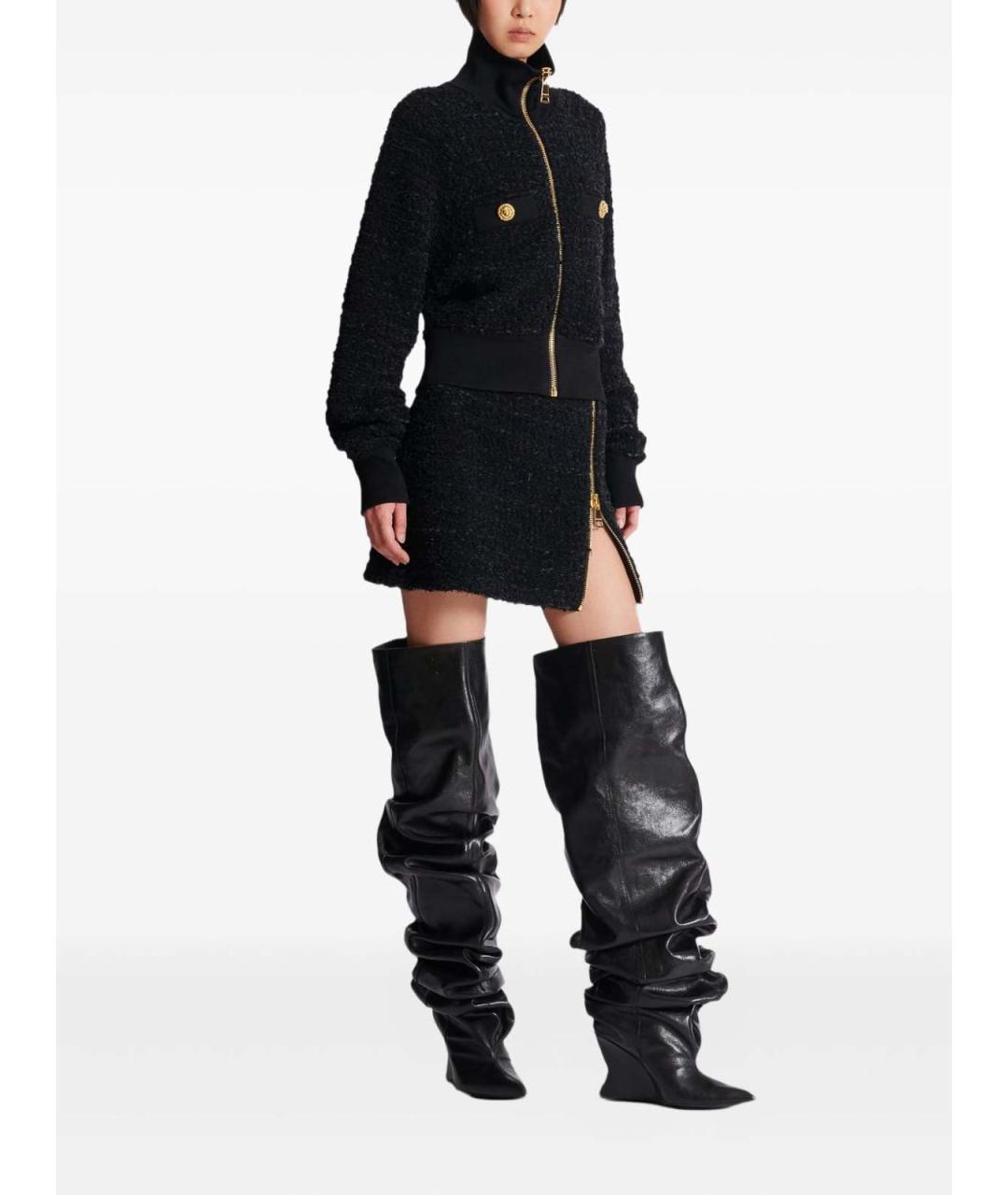 BALMAIN Черная полиэстеровая куртка, фото 2