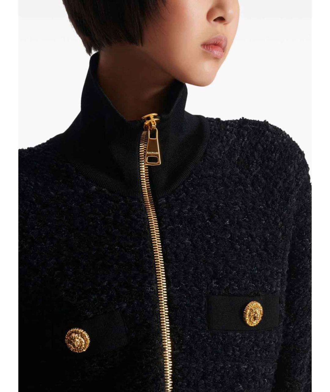 BALMAIN Черная полиэстеровая куртка, фото 4