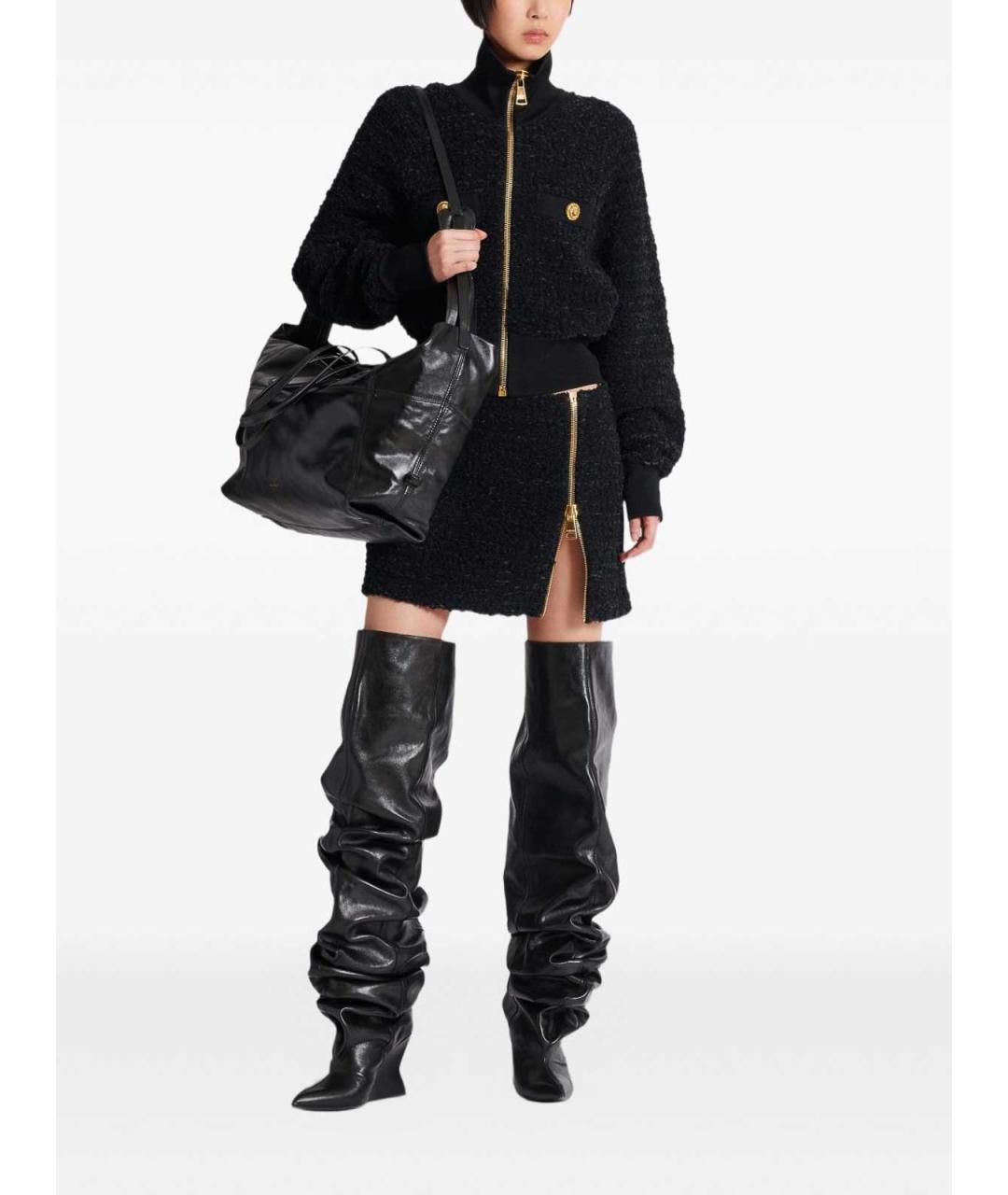 BALMAIN Черная полиэстеровая куртка, фото 3