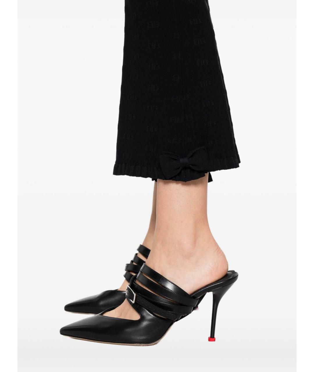 BALENCIAGA Черные вискозные брюки узкие, фото 5
