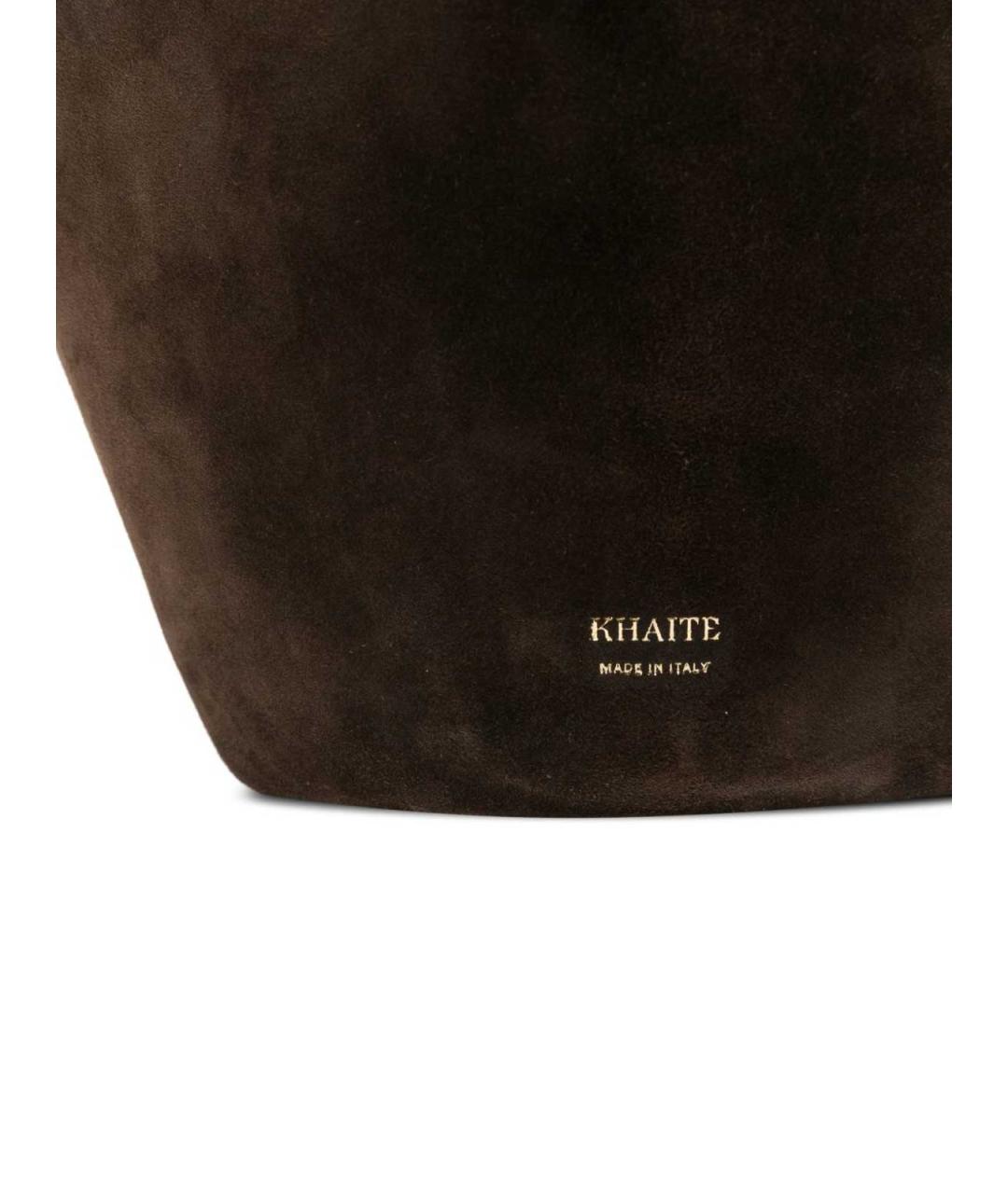 KHAITE Коричневая замшевая сумка через плечо, фото 5