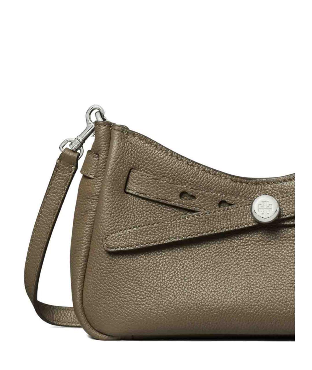 TORY BURCH Хаки кожаная сумка через плечо, фото 3