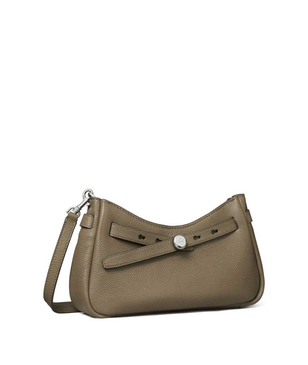 TORY BURCH Хаки кожаная сумка через плечо, фото 4