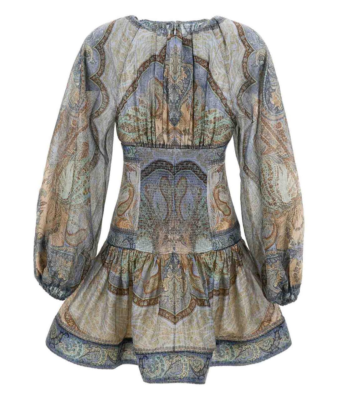 ZIMMERMANN Голубое хлопковое повседневное платье, фото 2