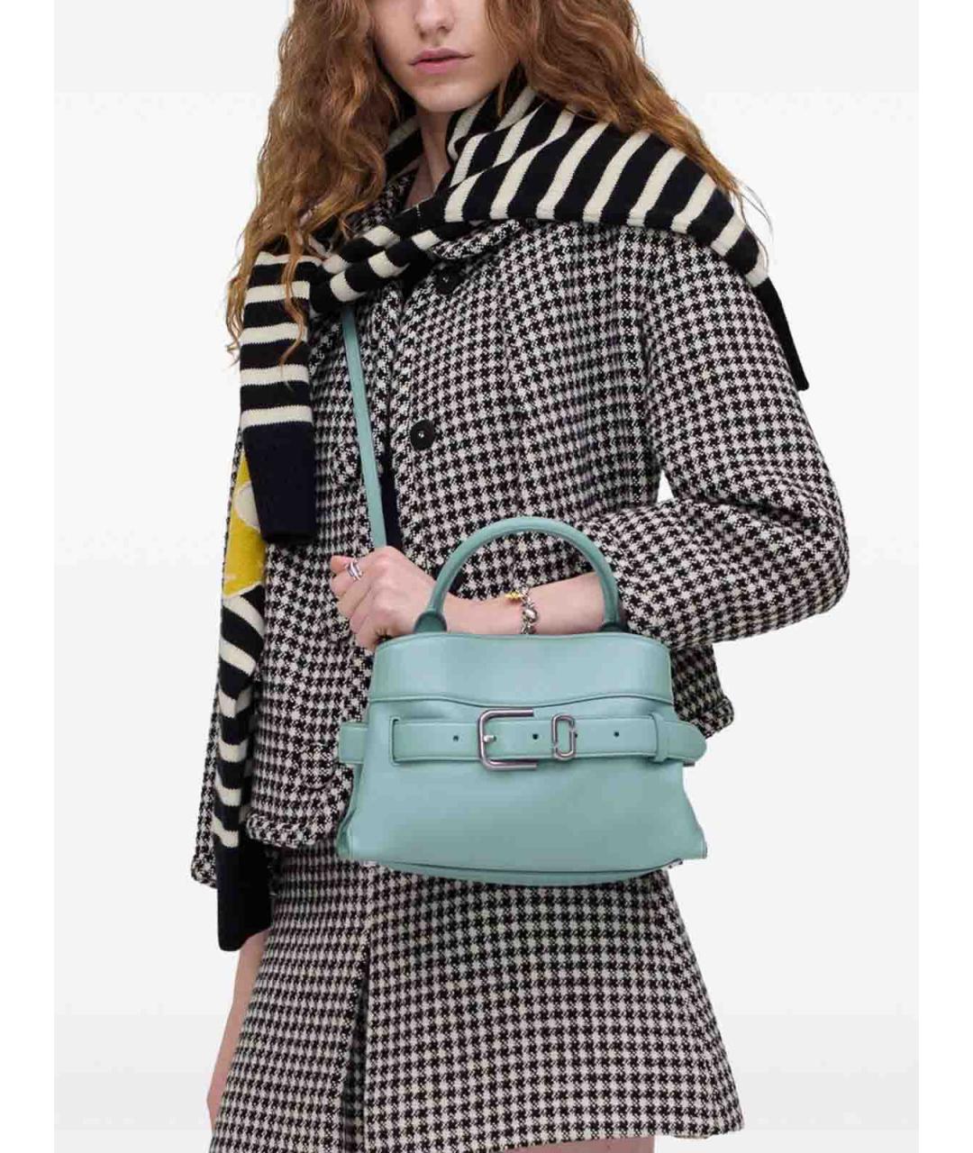 MARC JACOBS Голубая кожаная сумка с короткими ручками, фото 2