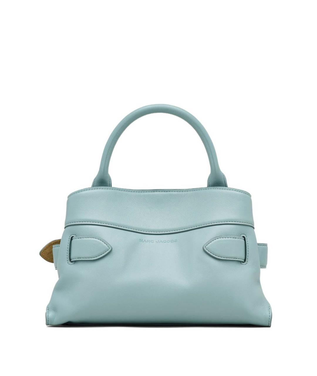 MARC JACOBS Голубая кожаная сумка с короткими ручками, фото 5
