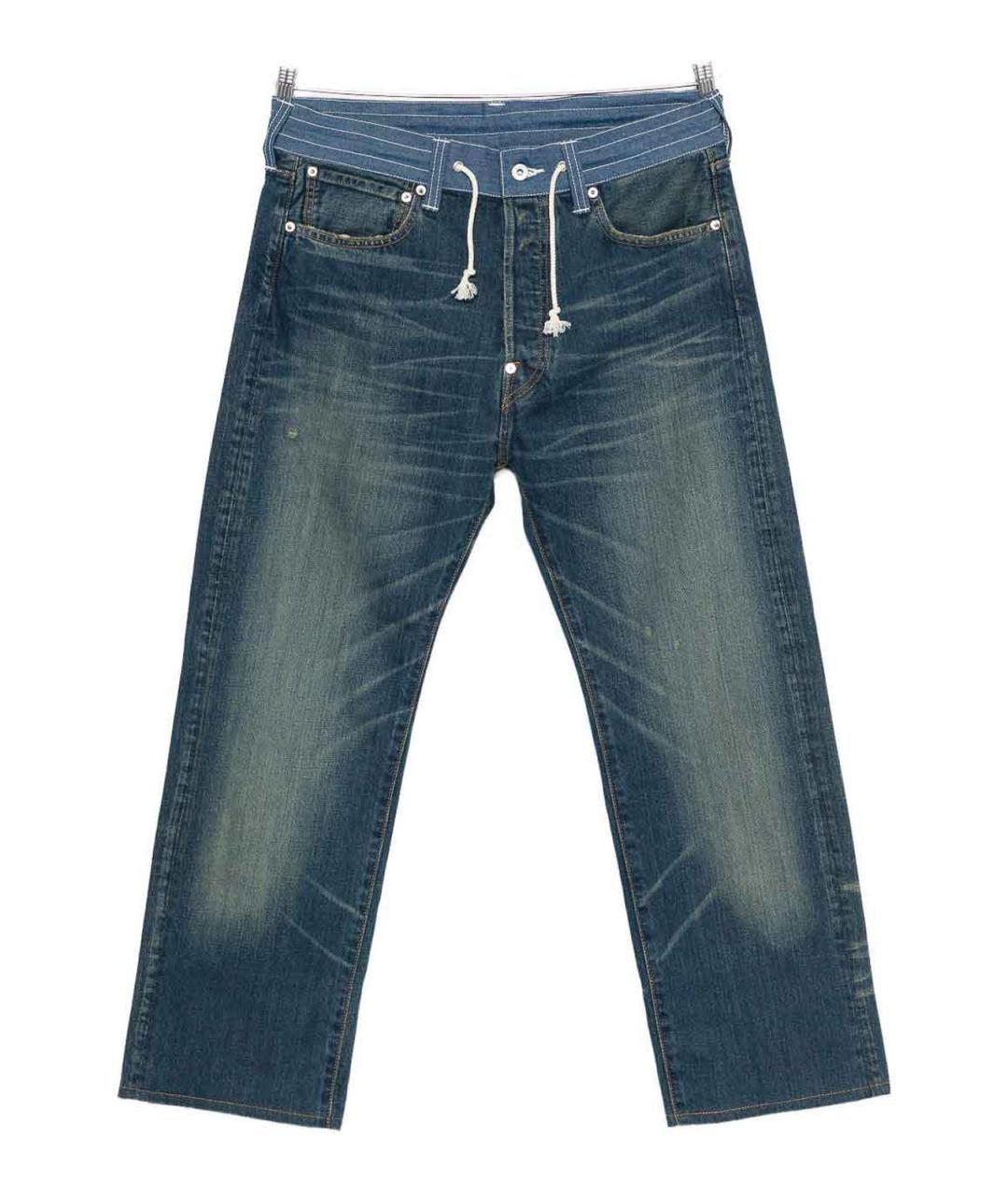 JUNYA WATANABE Синие хлопковые прямые джинсы, фото 1