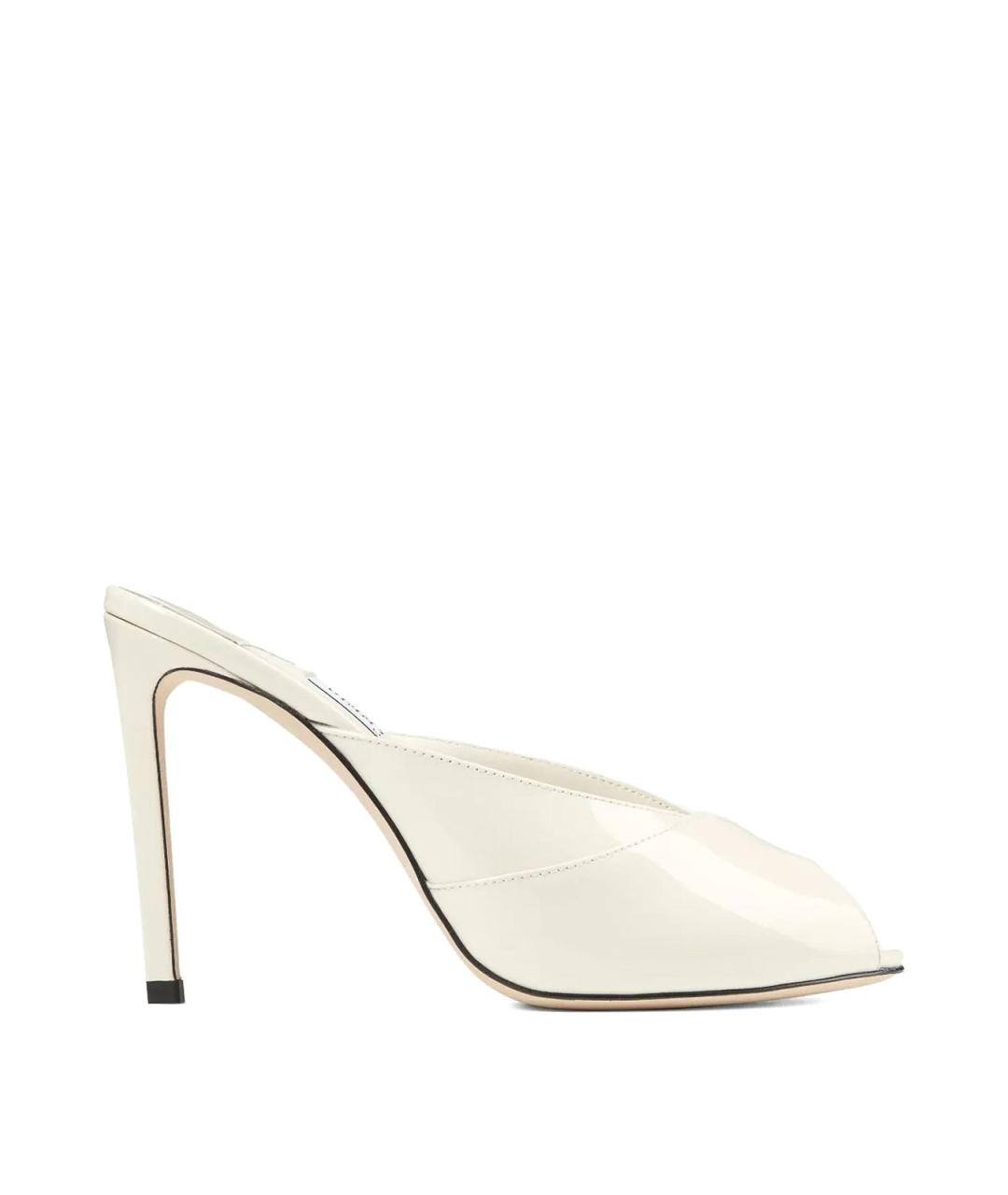 JIMMY CHOO Белые кожаные мюли, фото 1