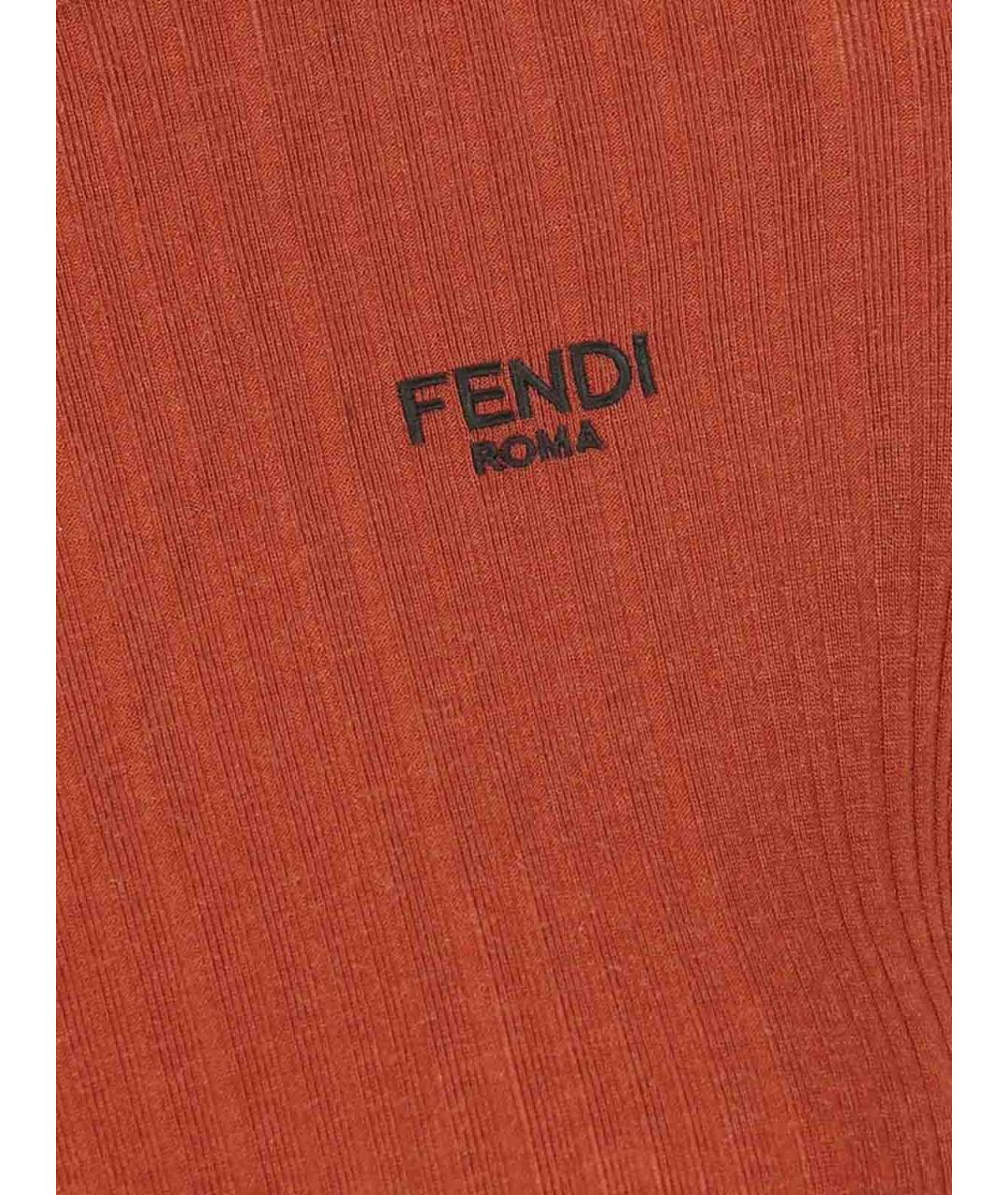 FENDI Оранжевая футболка, фото 3
