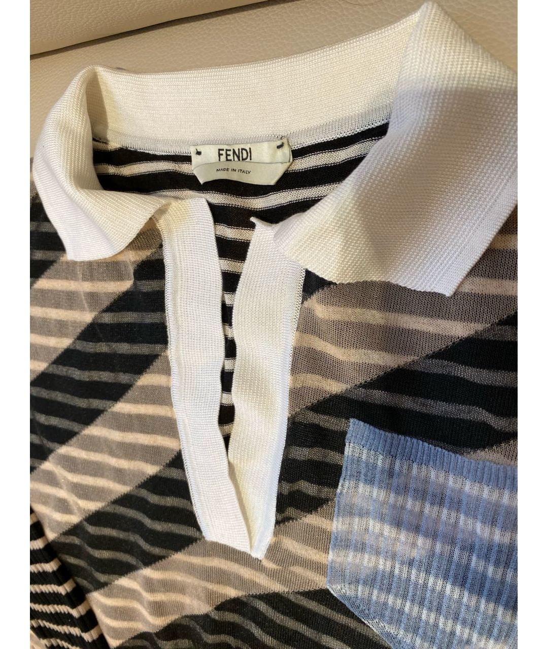 FENDI Бежевая шелковая рубашка, фото 2