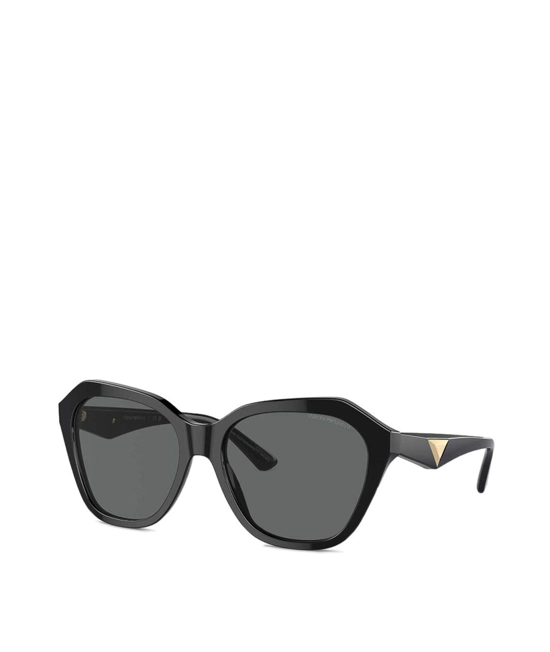 EMPORIO ARMANI Черные пластиковые солнцезащитные очки, фото 2