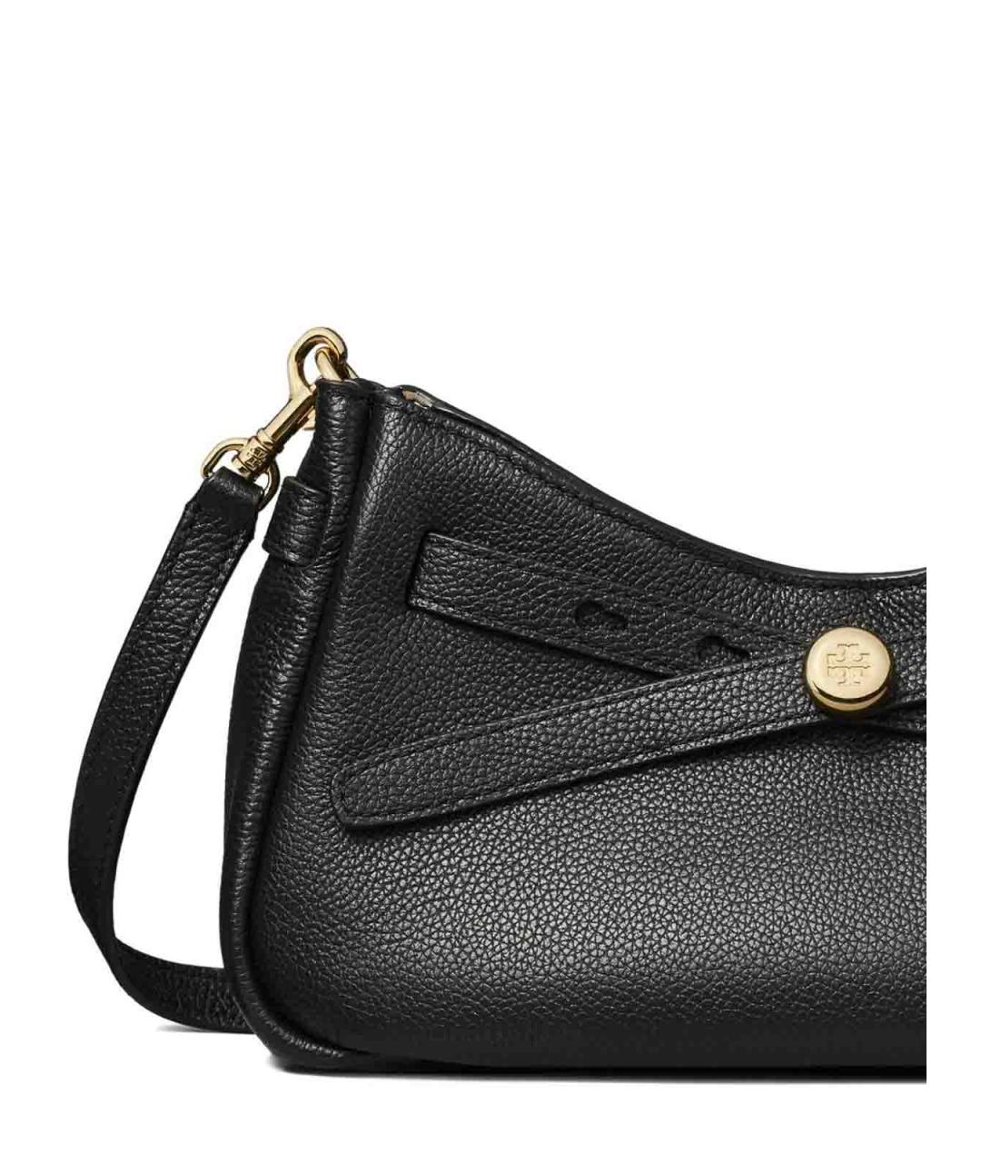 TORY BURCH Черная кожаная сумка через плечо, фото 3