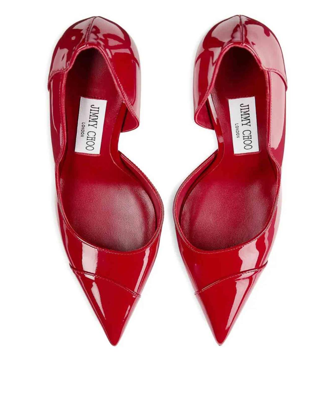 JIMMY CHOO Красные кожаные туфли, фото 2