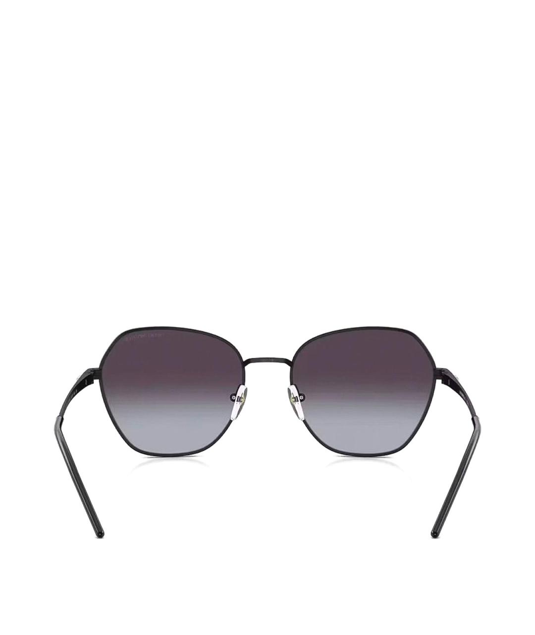 EMPORIO ARMANI Черные металлические солнцезащитные очки, фото 3