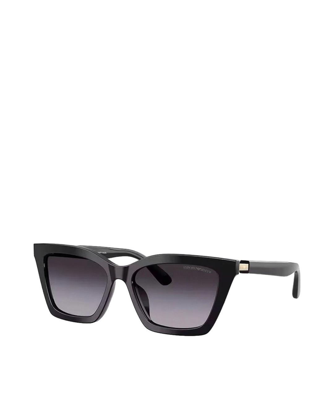 EMPORIO ARMANI Черные пластиковые солнцезащитные очки, фото 4