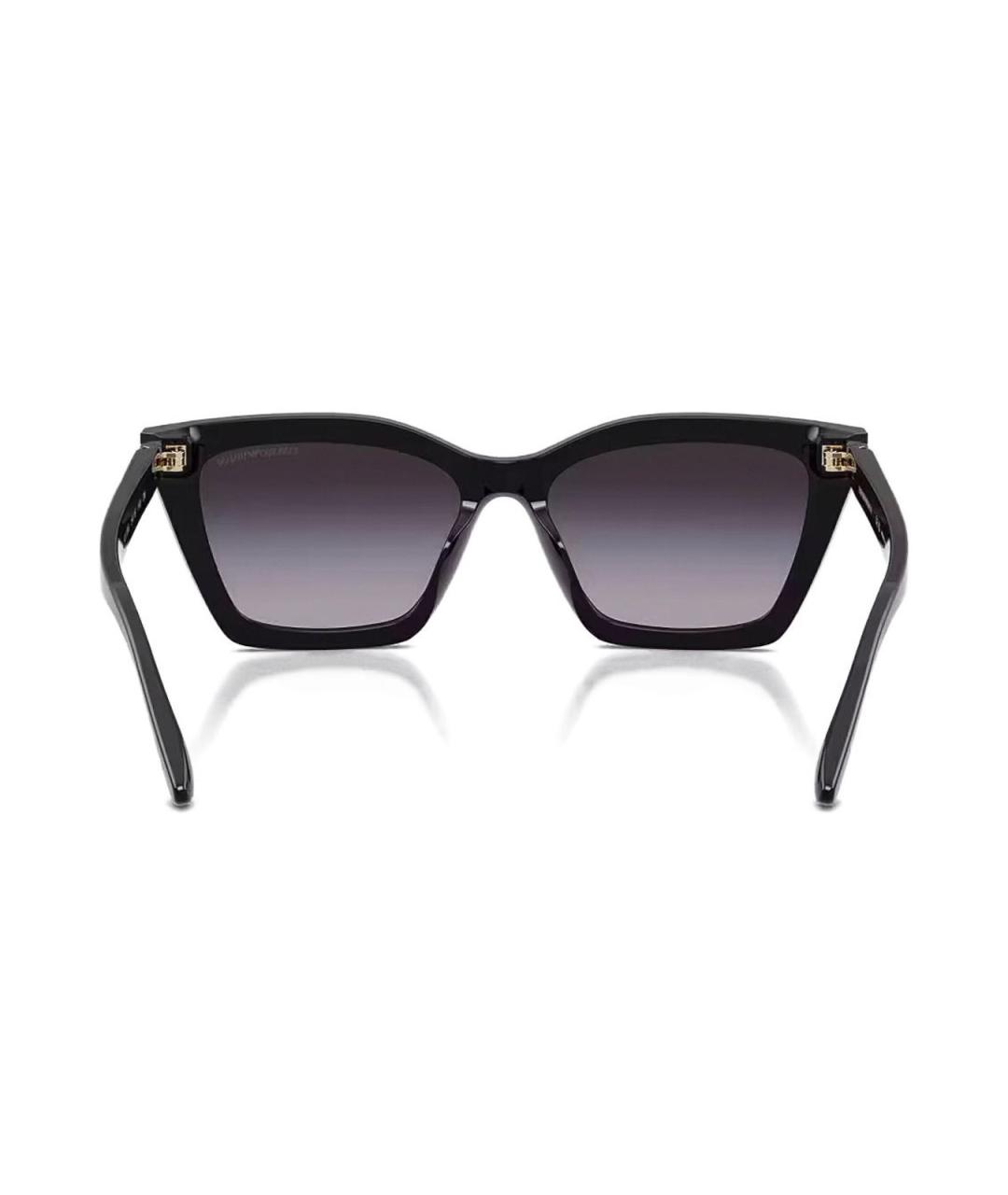 EMPORIO ARMANI Черные пластиковые солнцезащитные очки, фото 3