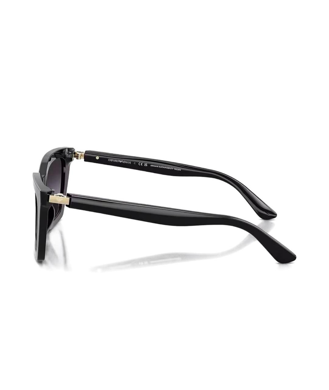 EMPORIO ARMANI Черные пластиковые солнцезащитные очки, фото 5