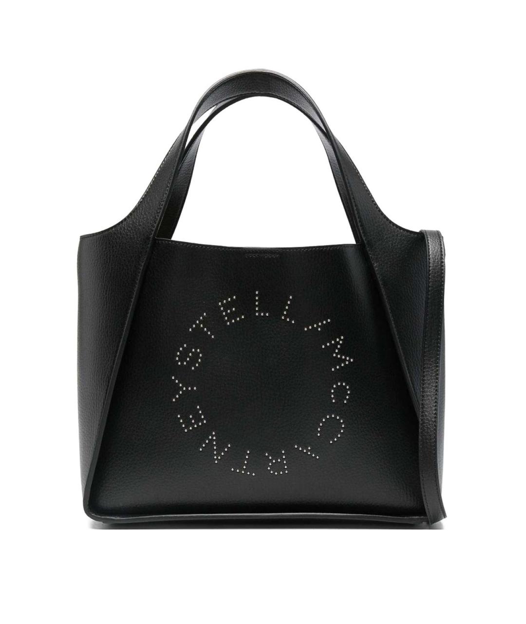 STELLA MCCARTNEY Черная кожаная сумка тоут, фото 1