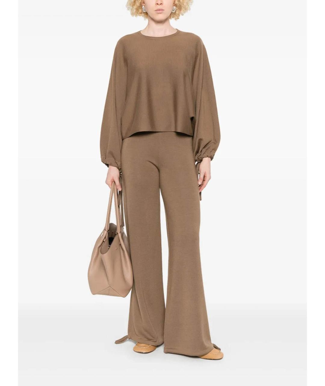 MAX MARA Коричневые брюки широкие, фото 2