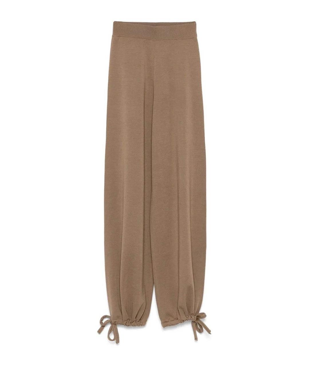 MAX MARA Коричневые брюки широкие, фото 1