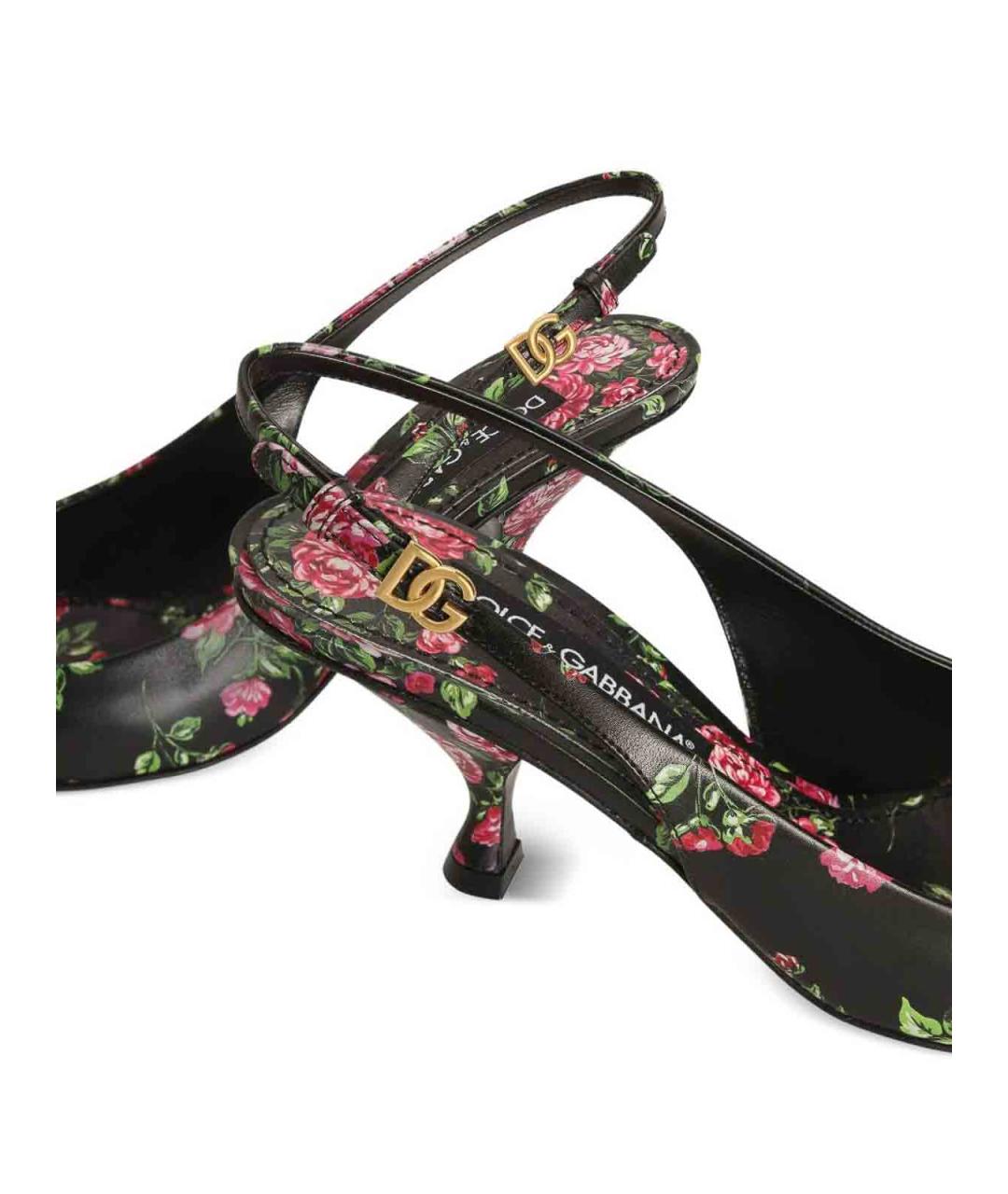 DOLCE&GABBANA Черные кожаные туфли, фото 4