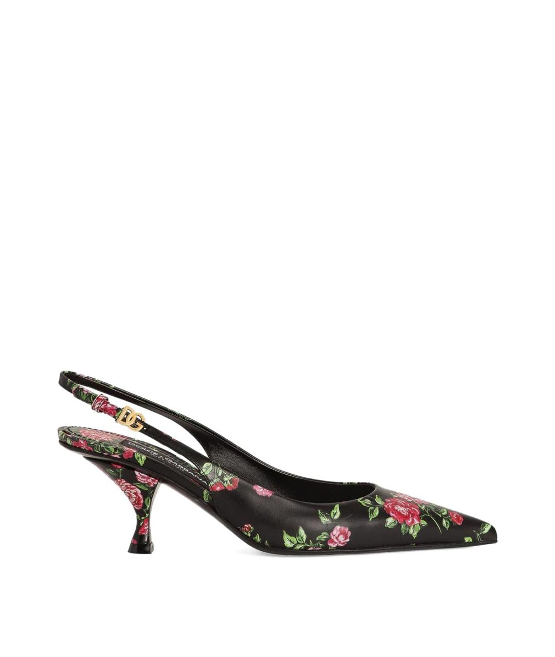 DOLCE&GABBANA Черные кожаные туфли, фото 1