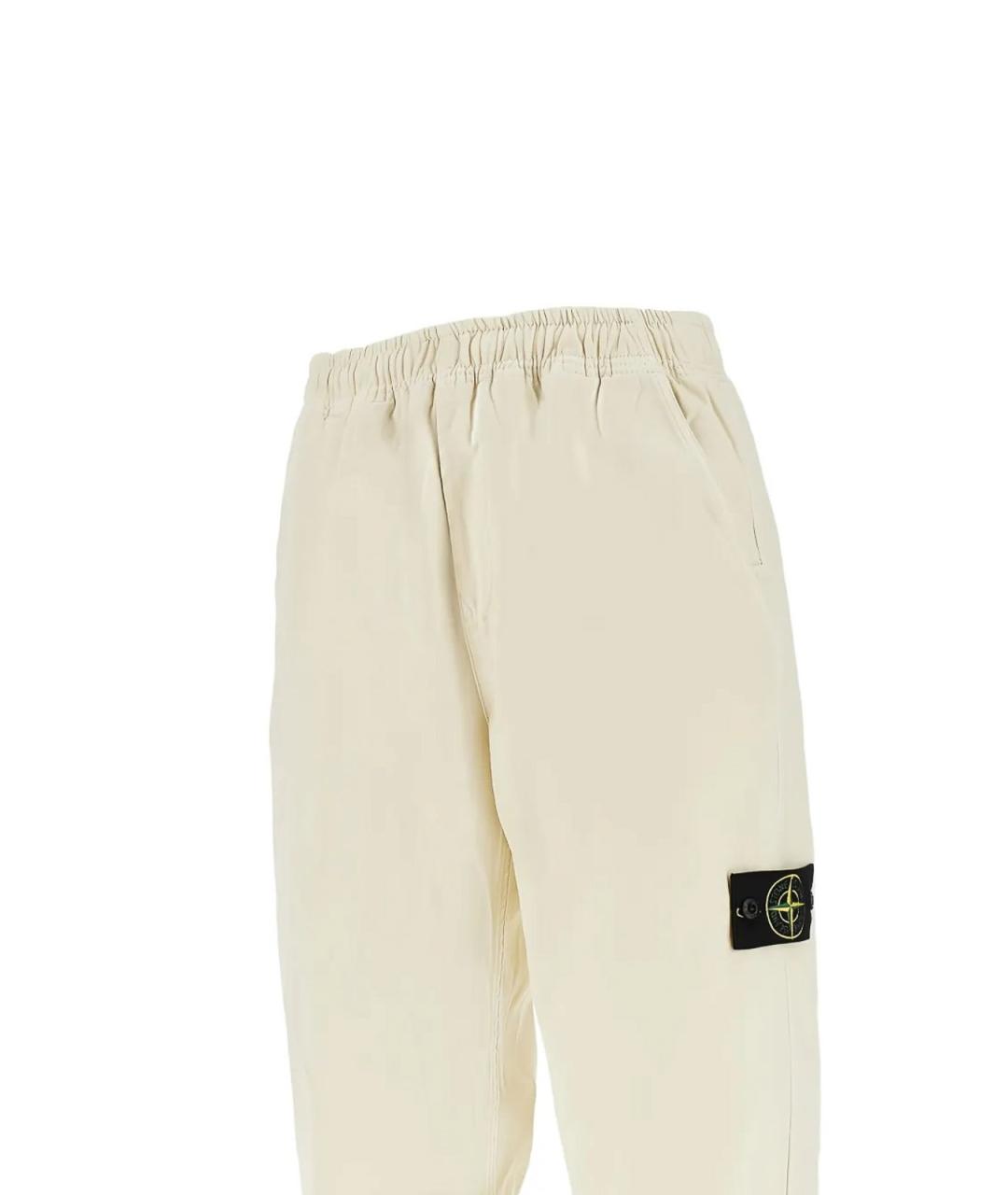 STONE ISLAND Белые повседневные брюки, фото 2
