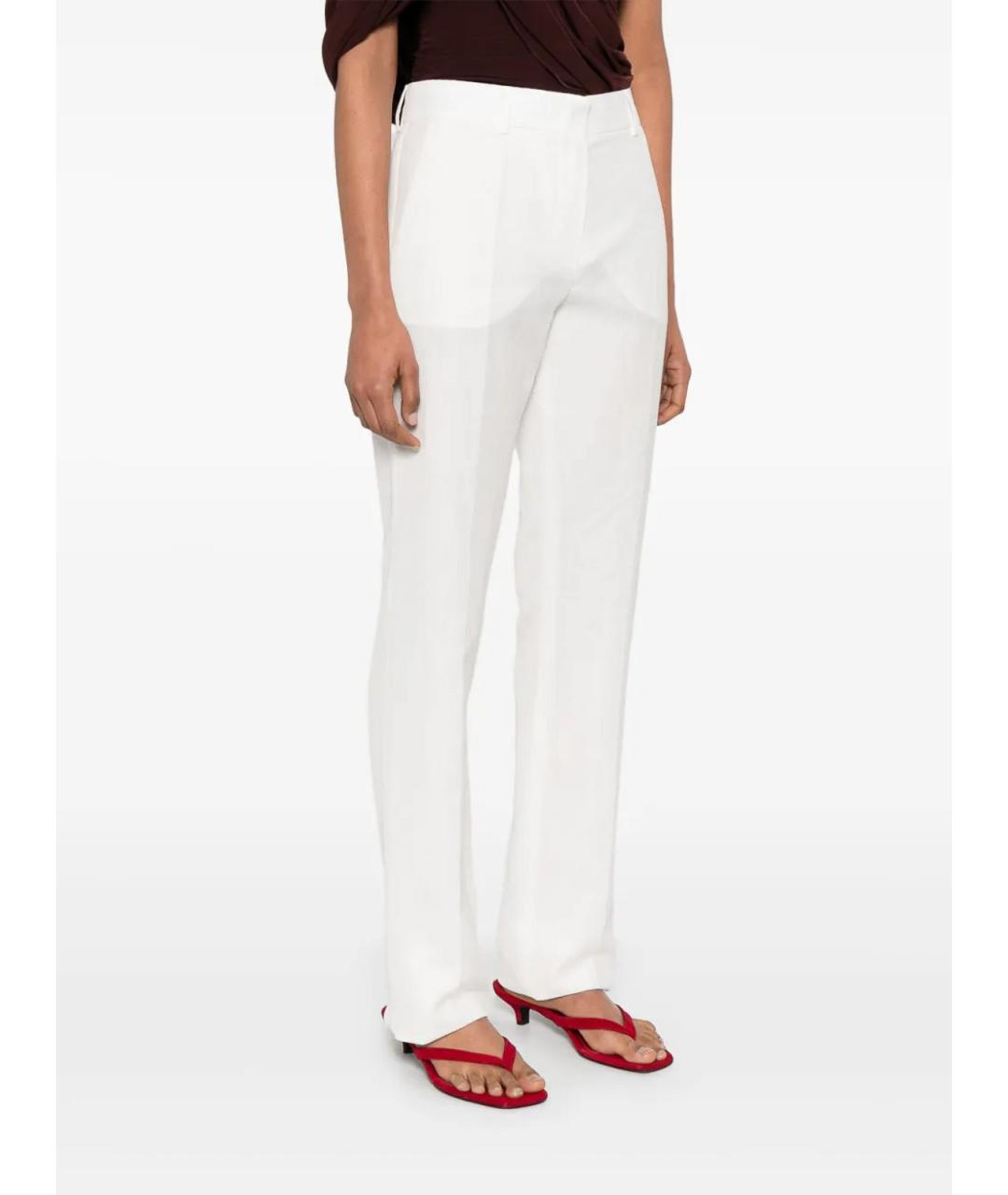 SPORTMAX Белые прямые брюки, фото 5