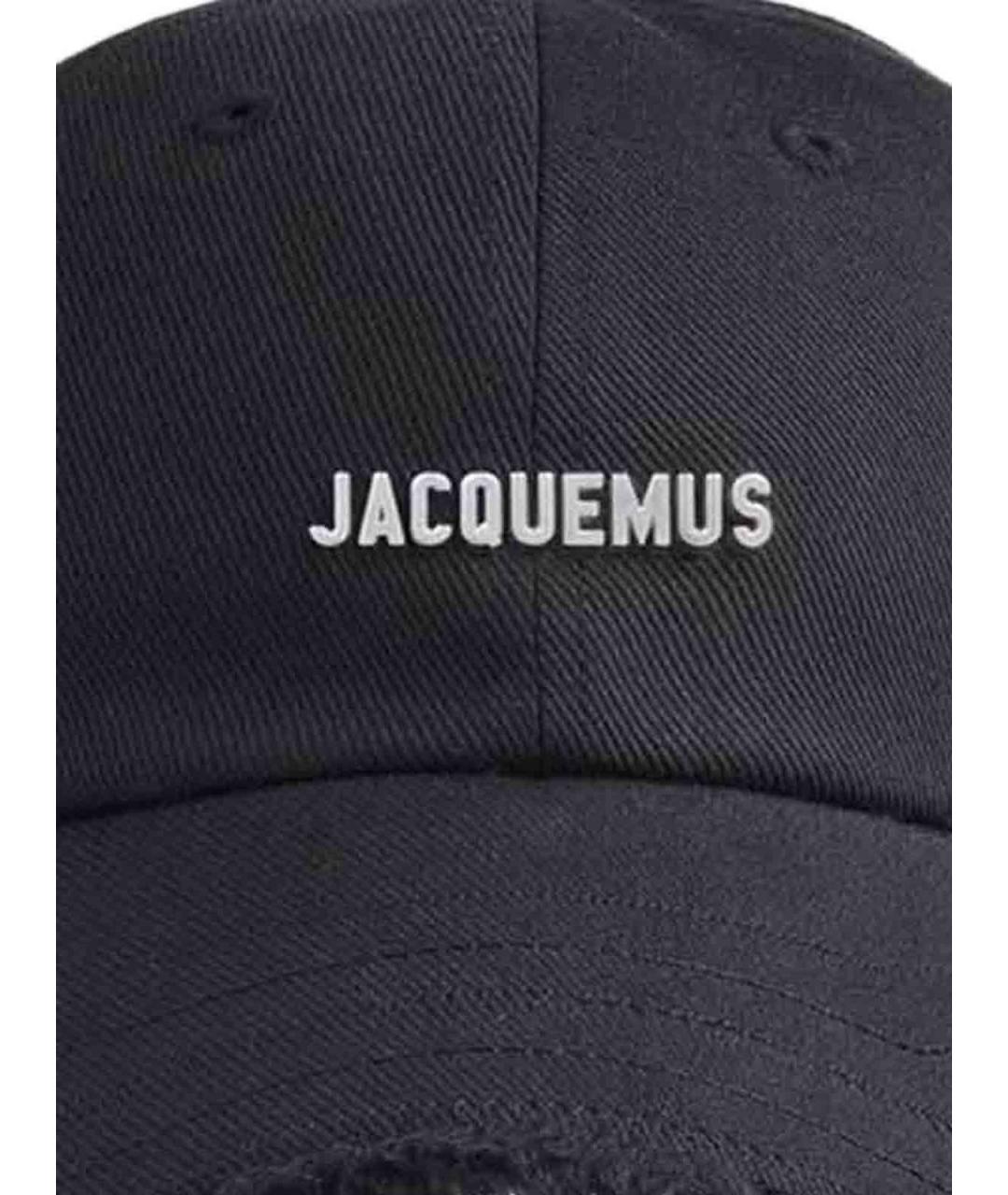 JACQUEMUS Черная кожаная кепка/бейсболка, фото 2