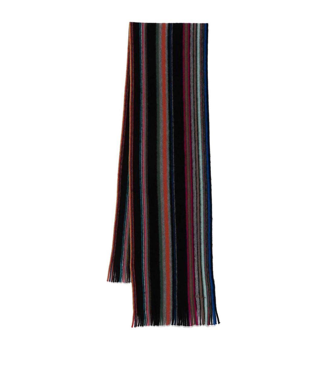 PAUL SMITH Черный шерстяной шарф, фото 1
