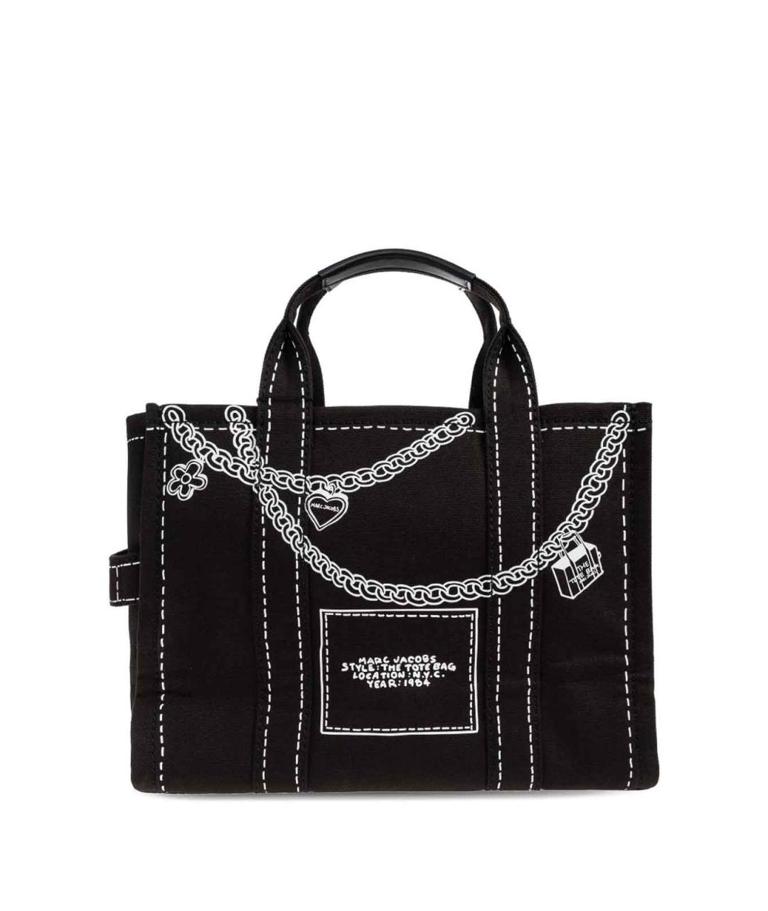 MARC JACOBS Черная хлопковая сумка тоут, фото 2