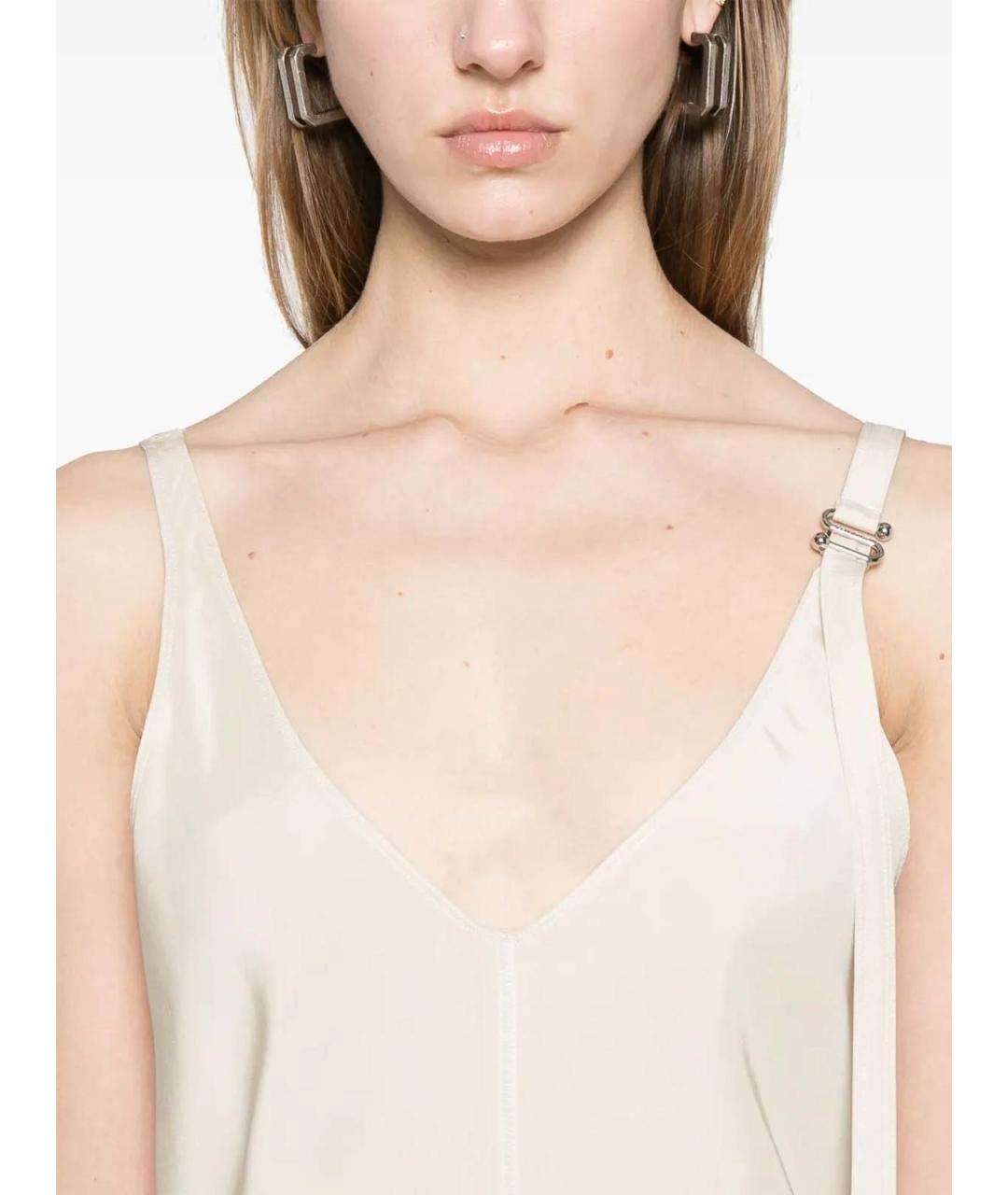 SPORTMAX Бежевое повседневное платье, фото 5