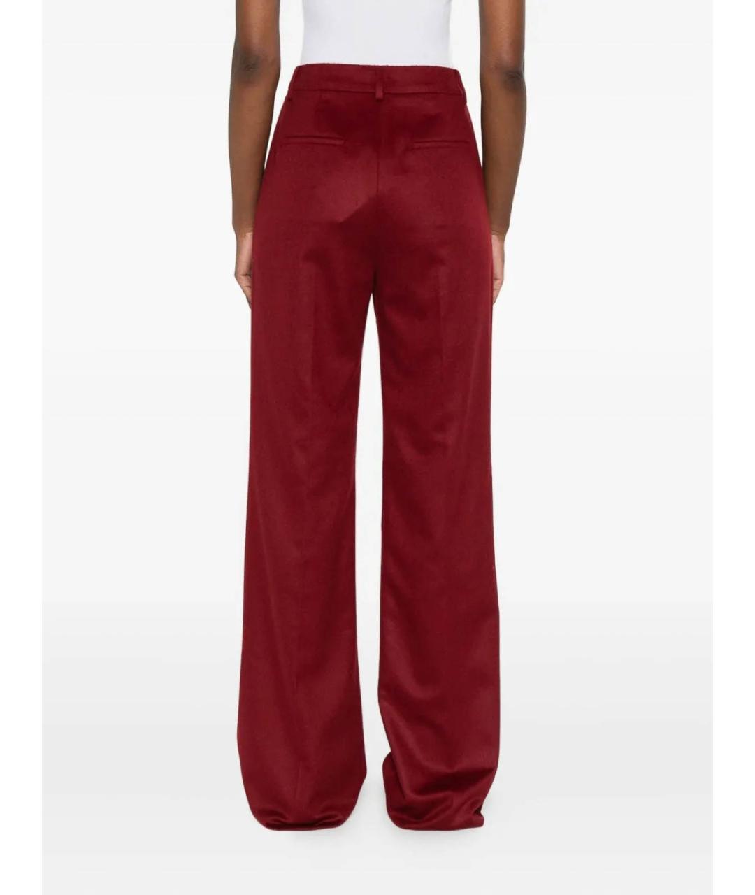 MAX MARA Бордовые прямые брюки, фото 4