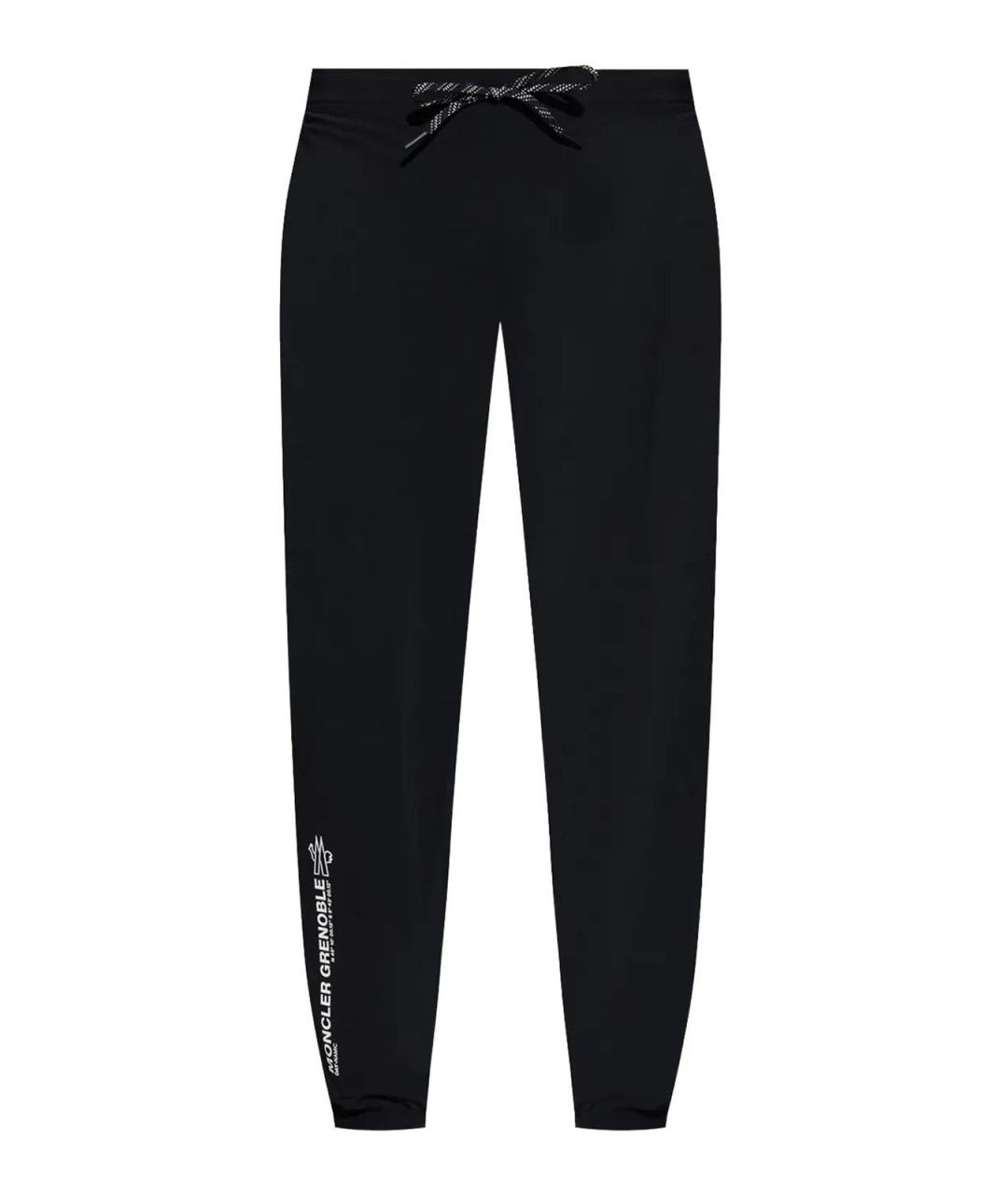 MONCLER Черные хлопковые повседневные брюки, фото 1