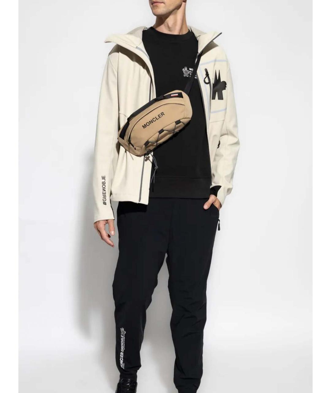 MONCLER Черные хлопковые повседневные брюки, фото 5