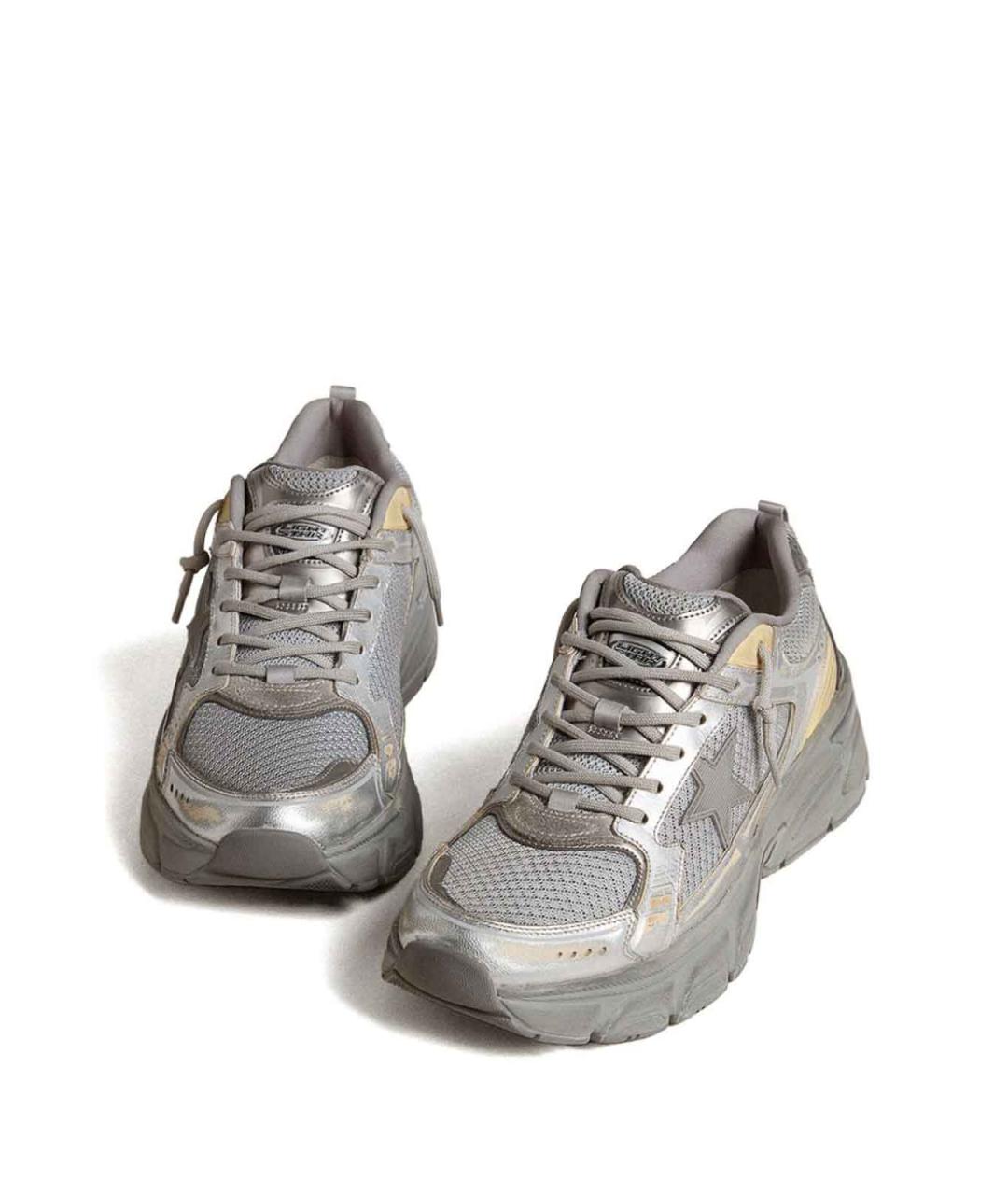 GOLDEN GOOSE DELUXE BRAND Серебряные низкие кроссовки / кеды, фото 4