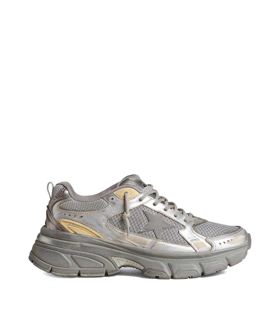 GOLDEN GOOSE DELUXE BRAND Серебряные низкие кроссовки / кеды, фото 1