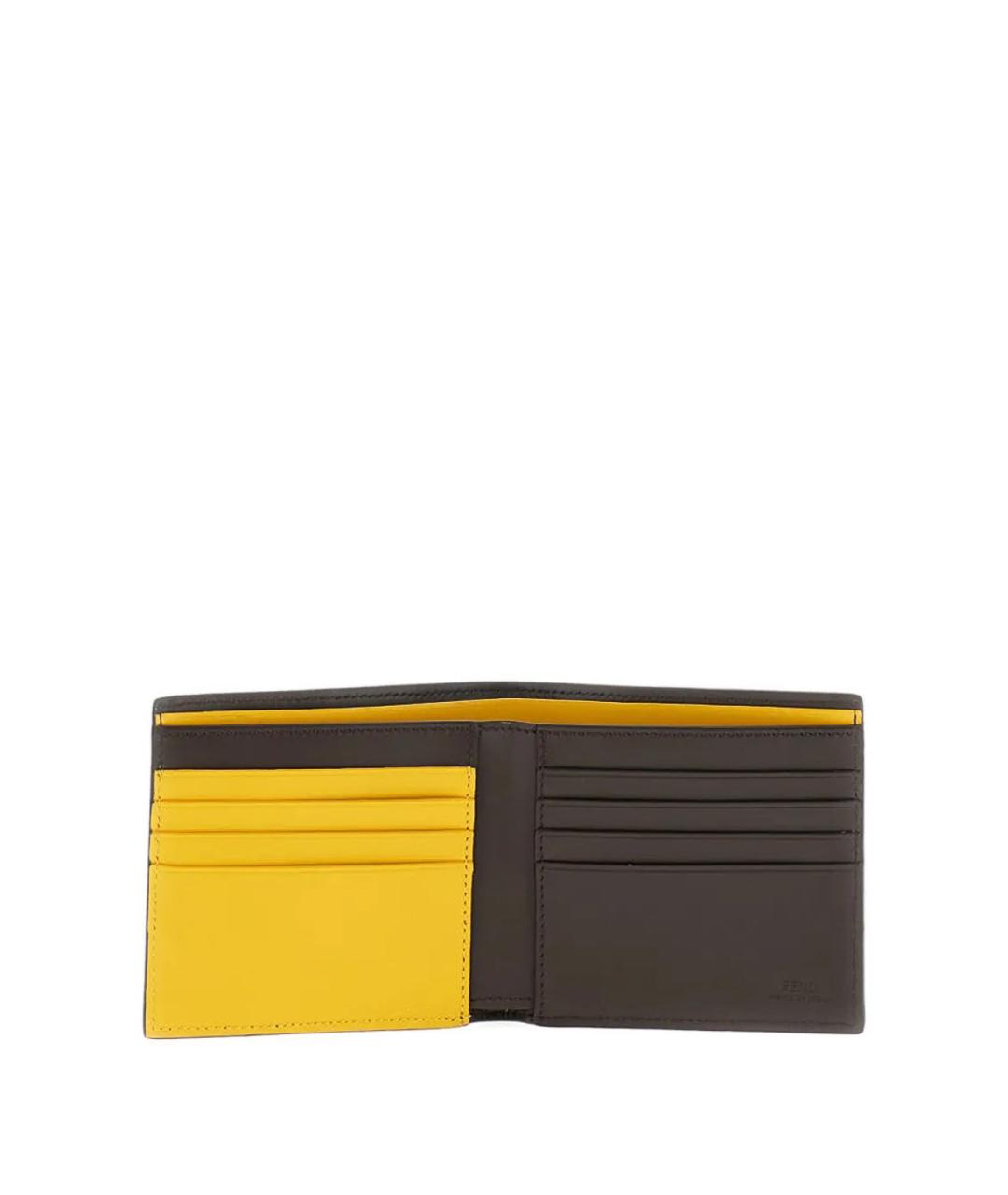 FENDI Коричневый кожаный кошелек, фото 3